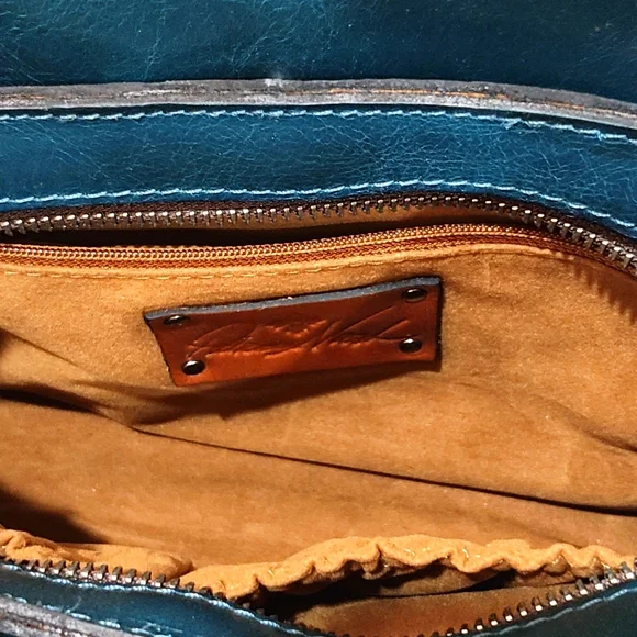 Patricia Nash Deep Blue Floral Handbag - Picture 6 of 7